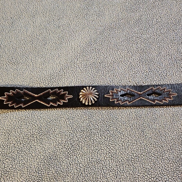 Women's Nocona Black Silvertone Rhinestone Western Belt Size Large - Picture 10 of 16